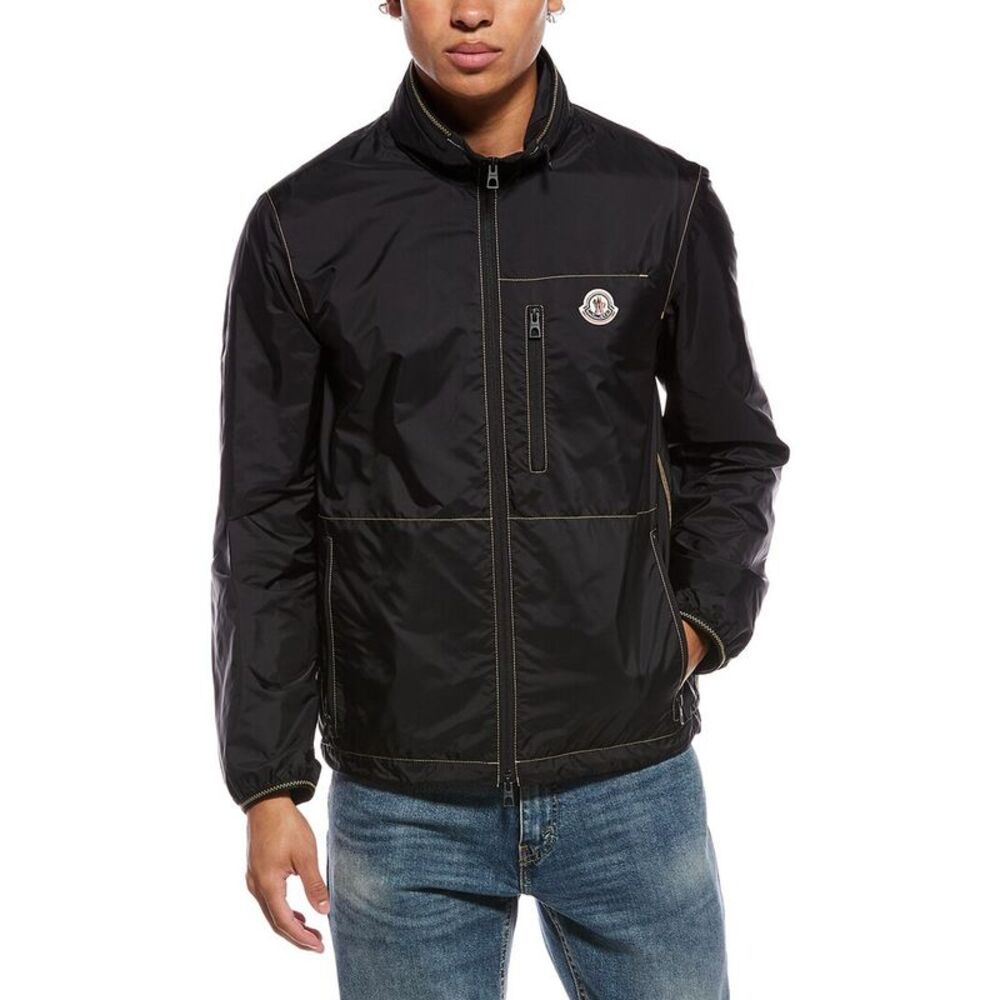 Moncler Mens  Solid Jacket, Black